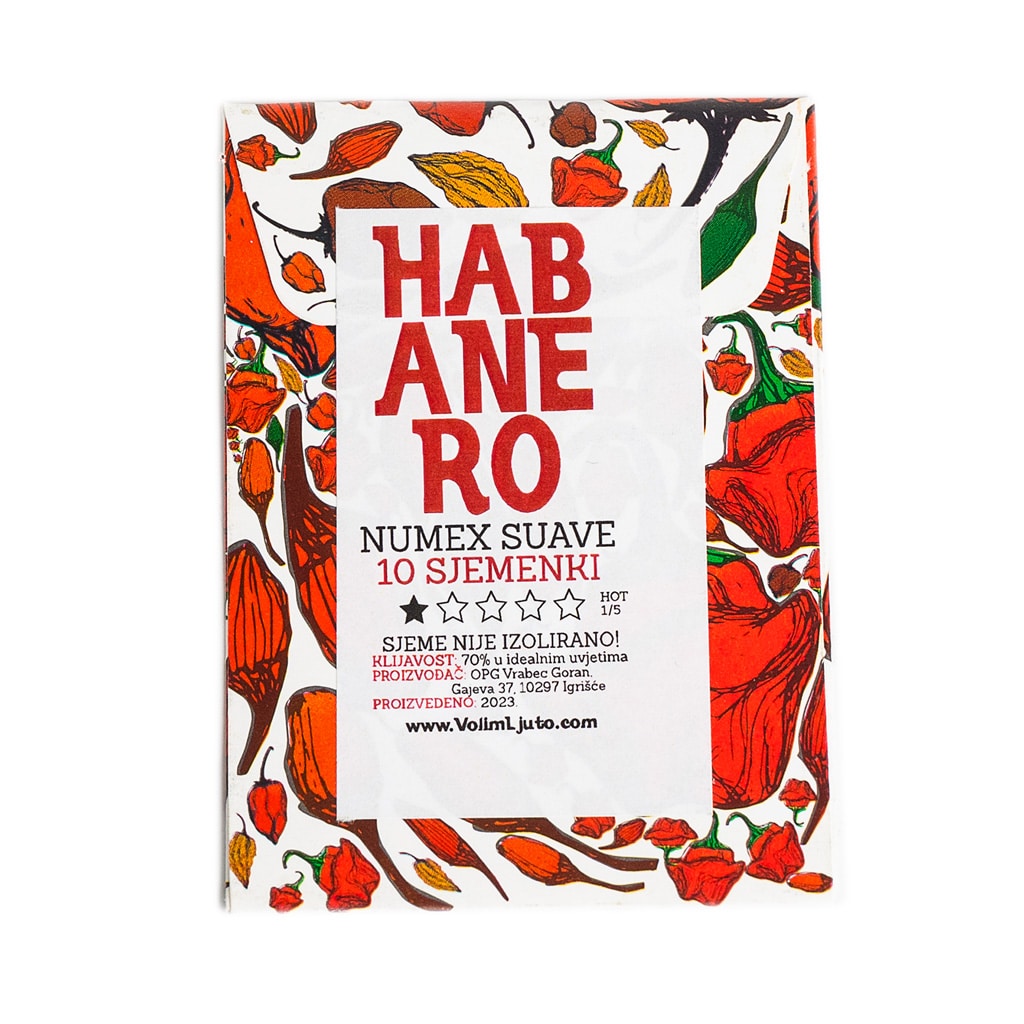 Habanero Numex Suave - Sjemenke chili papričica 4 Habanero Numex Suave - Sjemenke chili papričica - Slika 2