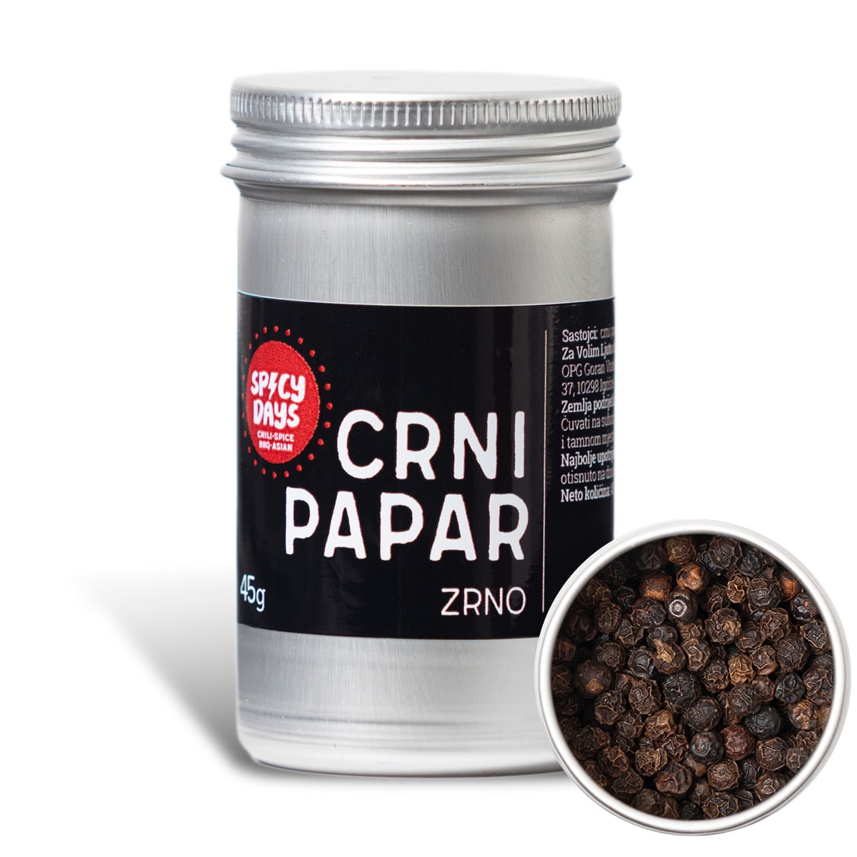 Crni papar zrno 45g 3 Crni papar zrno 45g