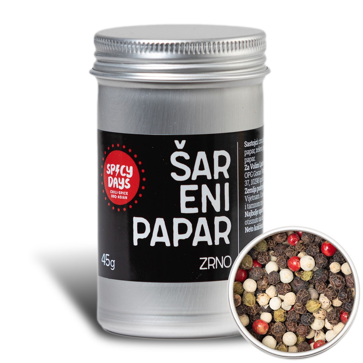 Šareni papar zrno 45g 3 Šareni papar zrno 45g