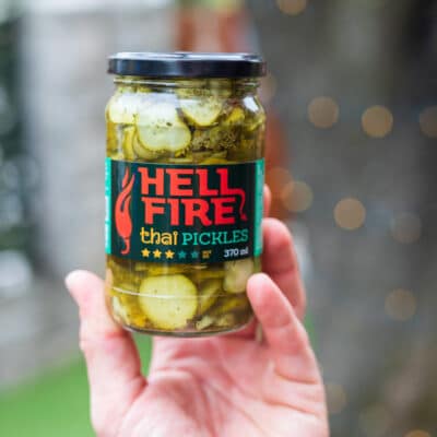 Onion ring nachos 23 Hellfire Thai Pickles 370 ml
