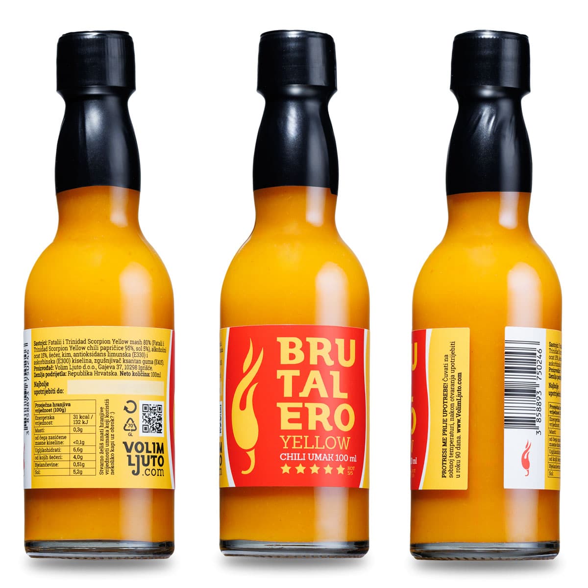 Brutalero Yellow ljuti umak 100ml 4 Brutalero Yellow ljuti umak 100ml
