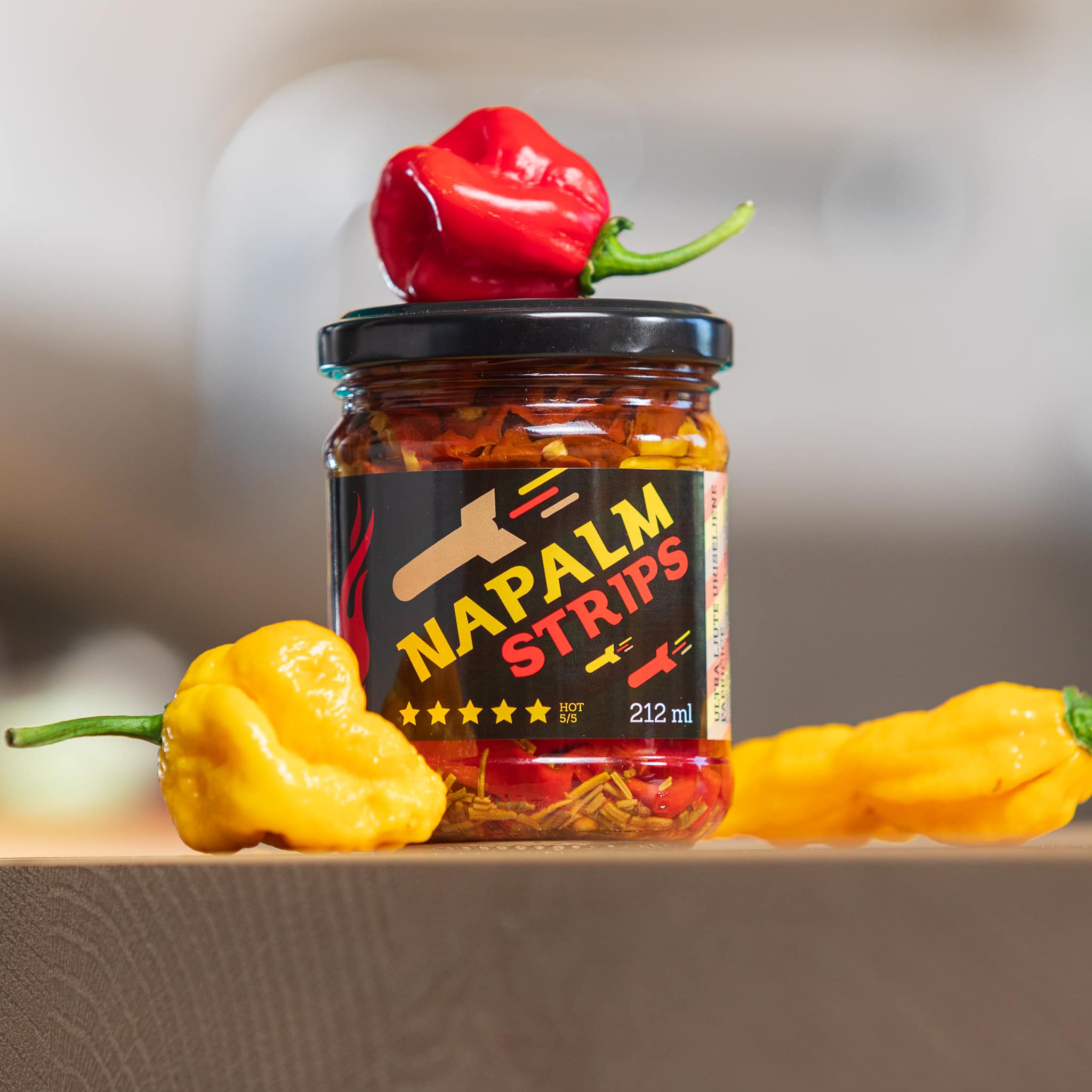 Napalm Strips ukiseljene papričice 212ml 6 Napalm Strips ukiseljene papričice 212ml