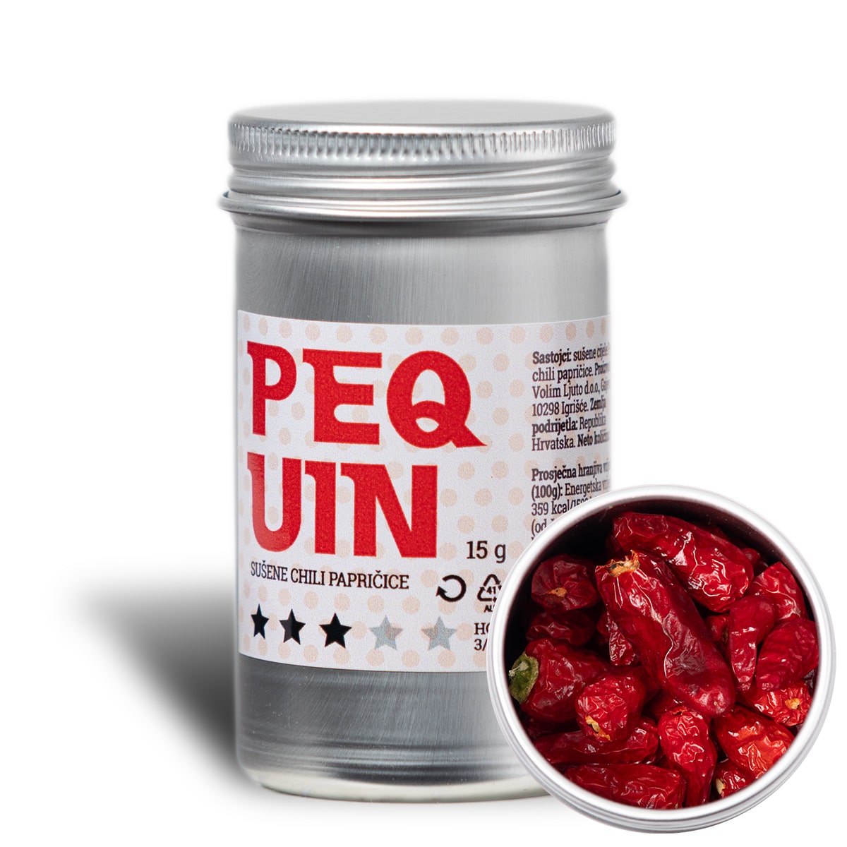 Pequin sušene chili papričice 15g 5 Pequin sušene chili papričice 15g