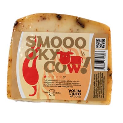 Punjene tikvice s mljevenim mesom i ljutim Red Savina papričicama 26 Smooooky Cow - dimljeni pikantni kravlji sir 300-400g