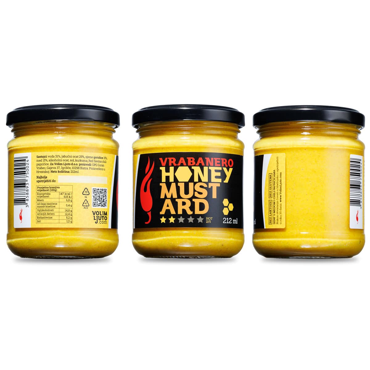 Vrabanero Honey Mustard senf s medom 212ml 4 Vrabanero Honey Mustard senf s medom 212ml