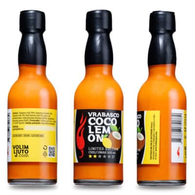 Limun kolač s bazom od tikvica 22 Vrabasco CocoLemon ljuti umak 100ml